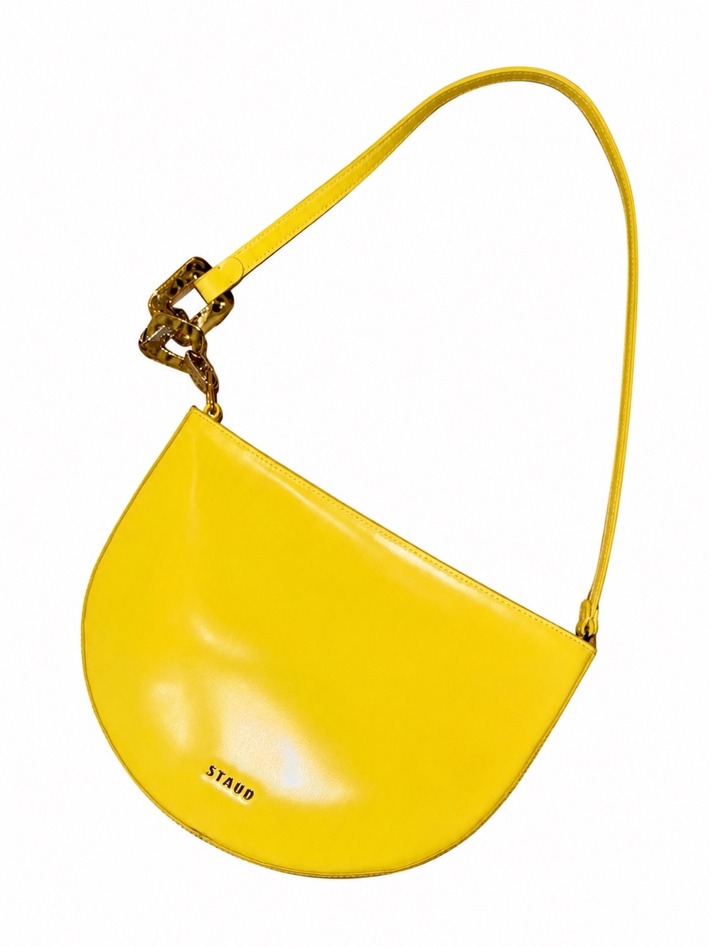 New w/ Tags STAUD Bright Yellow Colt Crescent Shoulder Bag